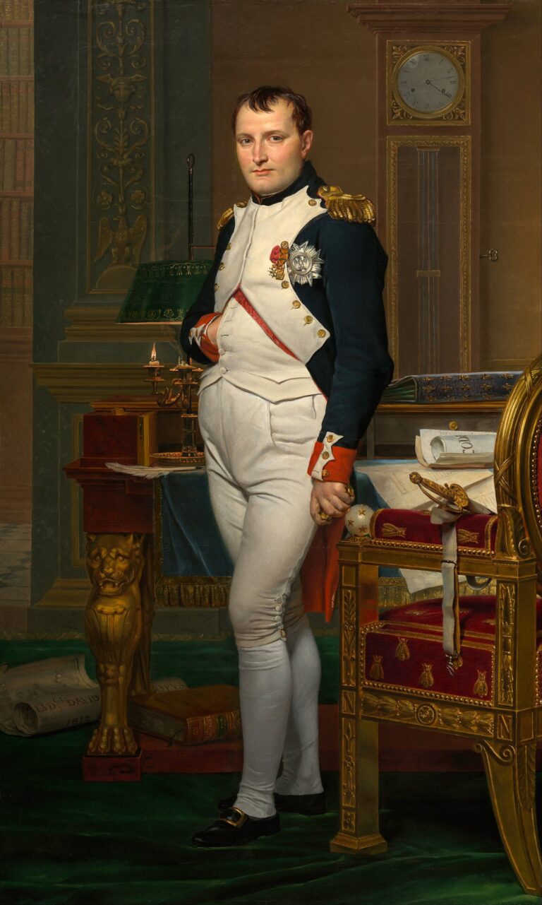 Napoleon in his study at the Tuileries, painted by Jacques-Louis David
